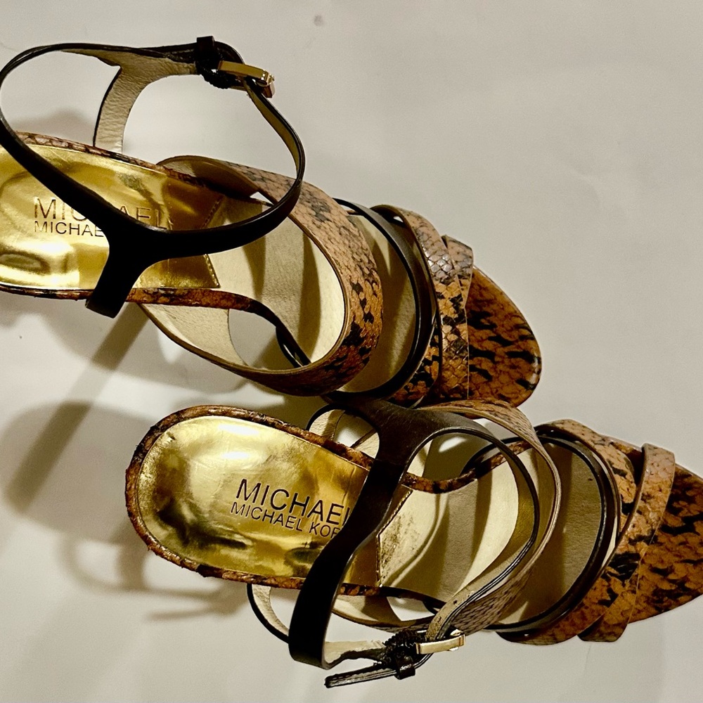 Michael Kors Women's Brown Strappy Sandals